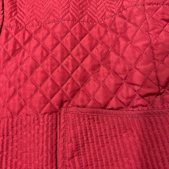 St. John Quilted Zip Front Jacket - Red - Large - Picture 8 of 13